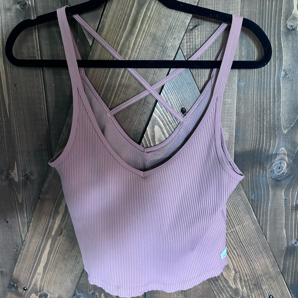 Vuori Mauve Ribbed Camisole